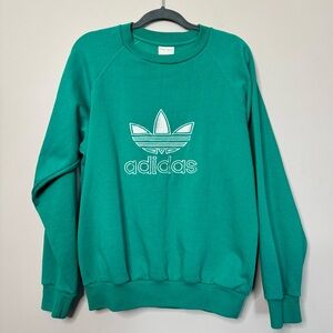 Adidas Embroidered Crew Neck in Kelly Green